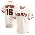 San Francisco Giants #16 Rafael Devers Cream Jereymy Home Limited Player Jersey