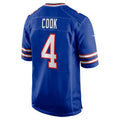 B.Bills #4 James Cook Royal Jereymy Team Game Jersey