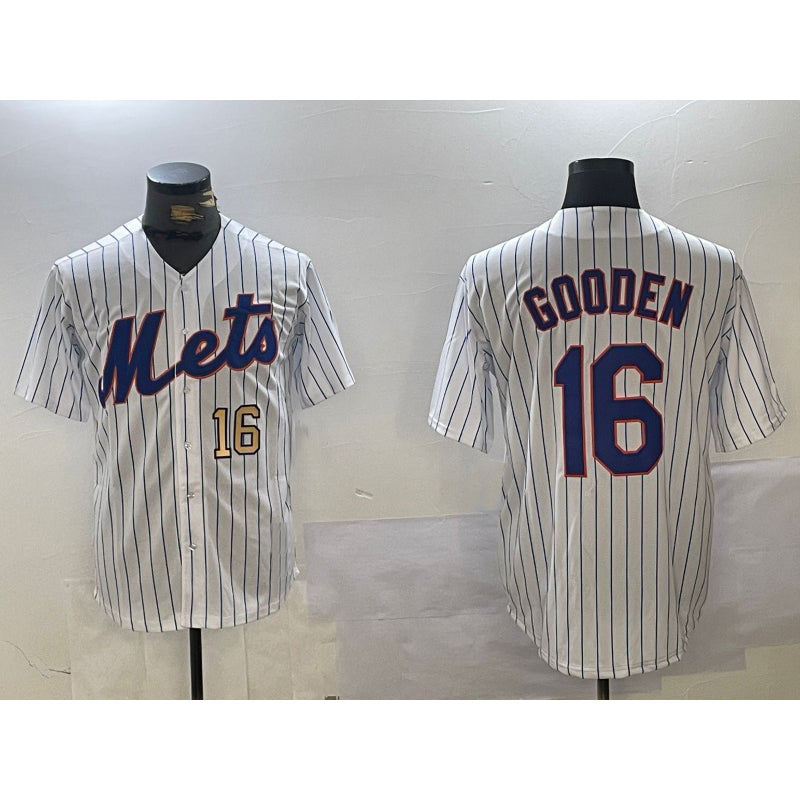 New York Mets #16 Dwight Gooden White Jereymy Cool Base Stitched Jerseys