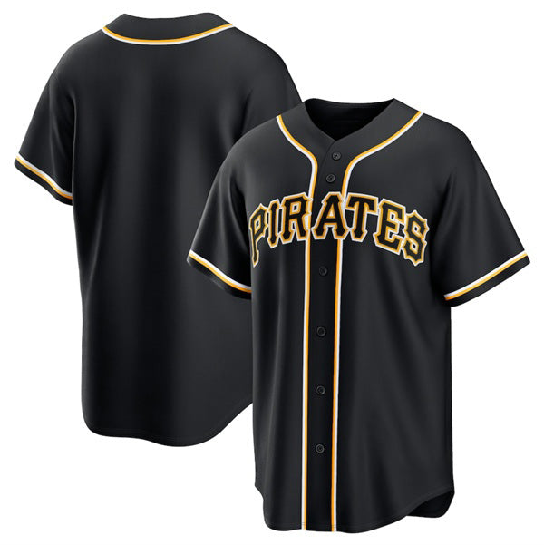 Pittsburgh Pirates Blank Black Jereymy Out Stitched Jersey