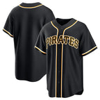 Pittsburgh Pirates Blank Black Jereymy Out Stitched Jersey