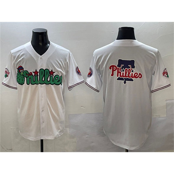 Philadelphia Phillies Team Big Logo White Jereymy Phanatic Limited Stitched Jersey