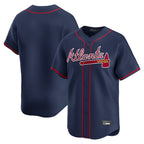 Atlanta Braves Navy Jereymy Limited Home Game Blank Player Stitched Jerseys