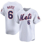 New York Mets #6 Starling Marte White Jereymy 2024 Home Limited Stitched Jersey