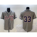 Detroit Tigers #33 Colt Keith Gray Jereymy Cool Base Stitched Jersey
