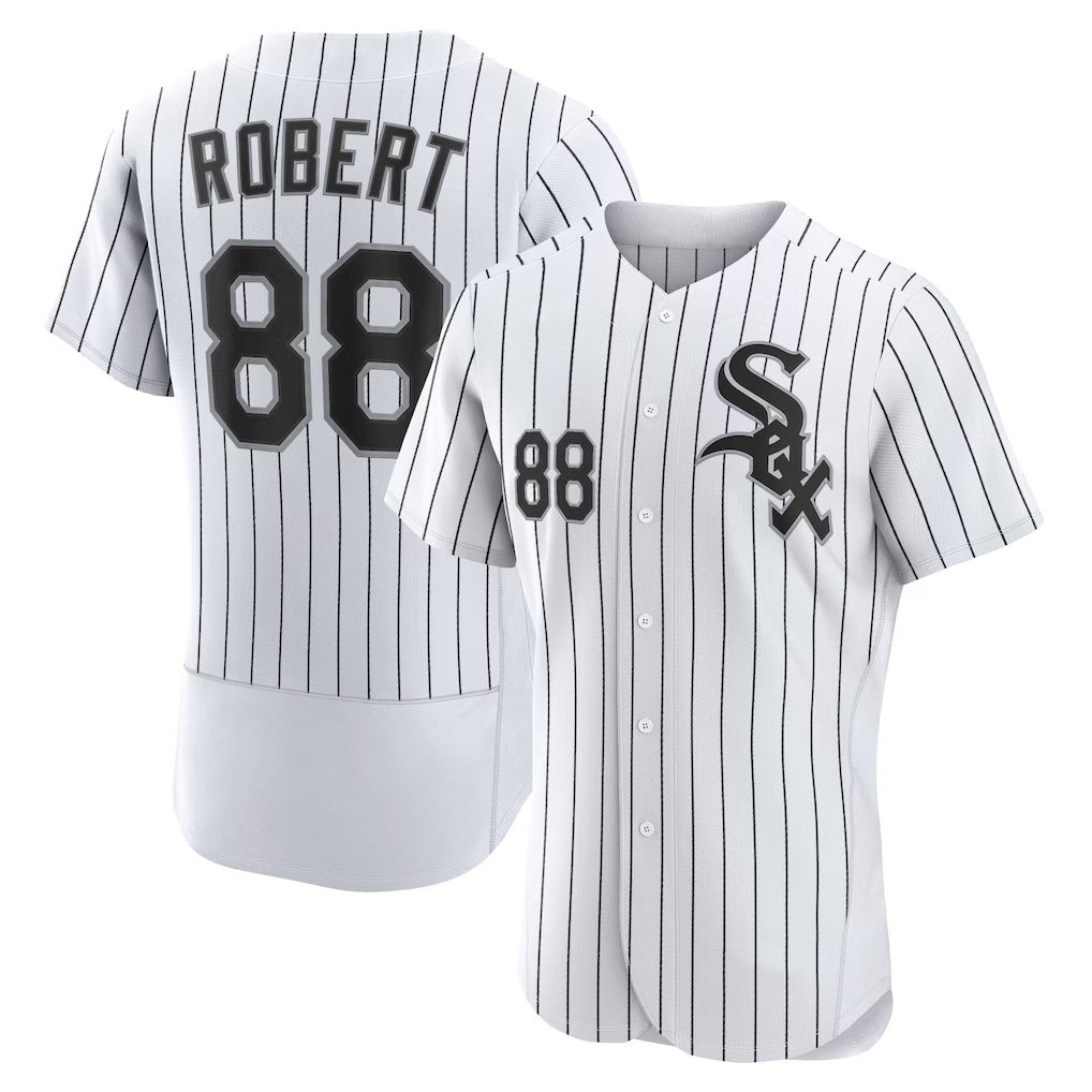 Chicago White Sox #88 Luis Robert White-Black Jereymy Home Authentic Player Jersey