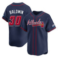Atlanta Braves #30 Drake Baldwin Player Navy Jereymy 2025 Speedway Classic Home Game Stitched Jerseys
