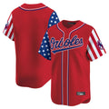 Baltimore Orioles Red Jereymy Independence Day Vapor Premier Limited Home Game Blank Player Stitched Jerseys