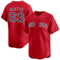 Boston Red Sox #63 Justin Slaten Red Jereymy 2025 Alternate Limited Stitched Jersey