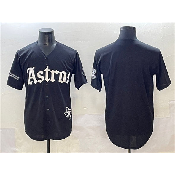 Houston Astros Blank Black Jereymy Gothic 'Houston Born Barrio Raised' Limited Stitched Jersey