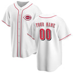 Custom Cincinnati Reds White Jereymy Home Replica Jersey