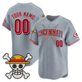 Custom Cincinnati Reds x One Piece Gray Jereymy Vapor Premier Limited Jersey - Stitched