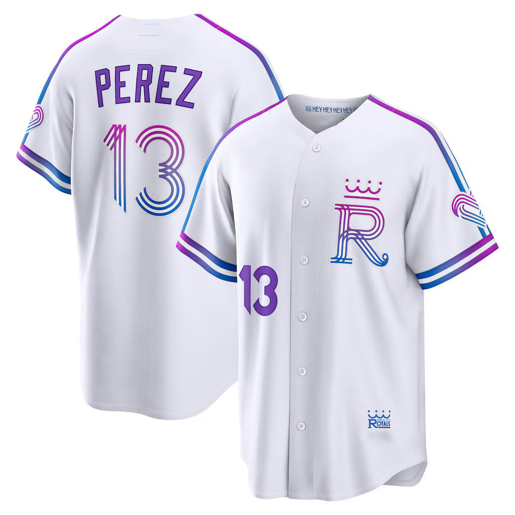 Kansas City Royals #13 Salvador Perez White Jereymy 2026 City Connect Stadium Jersey
