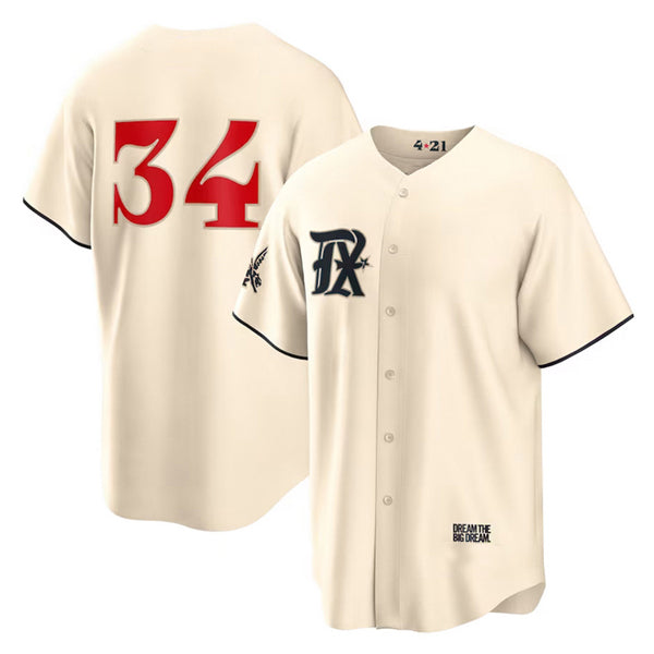 Texas Rangers #34 Nolan Ryan Cream Jereymy 2023 City Connect Cool Base Stitched Jersey