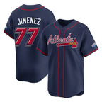 Atlanta Braves #77 Joe Jimenez Player Navy Jereymy 2025 Speedway Classic Home Game Stitched Jerseys