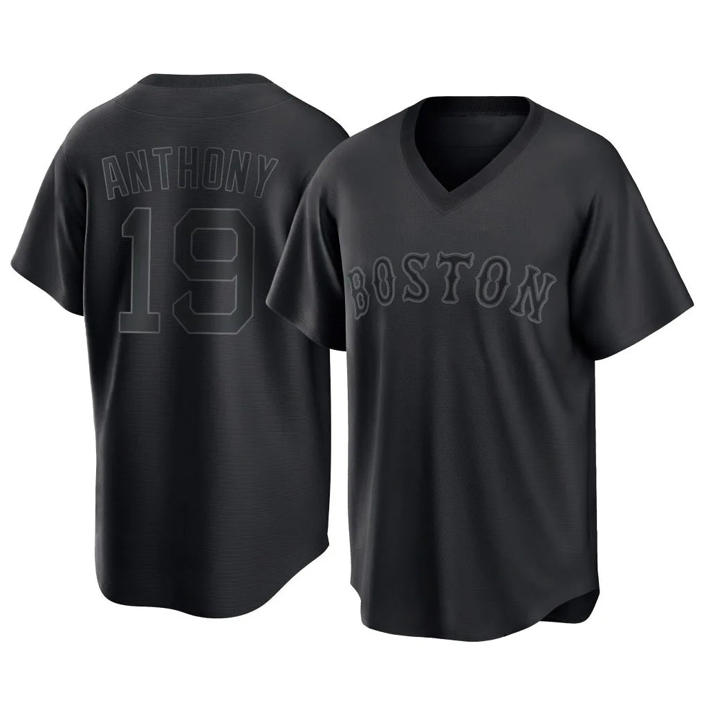 Boston Red Sox #19 Roman Anthony Player Black Jereymy T-shirt Home Game Stitched Jerseys