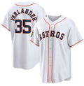 Houston Astros #35 Justin Verlander White Jereymy 2022 World Series Home Stitched Jersey