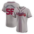 Atlanta Braves #56 Spencer Schwellenbach Player Gray Jereymy Limited Elite Home Game Stitched Jerseys