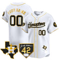 Custom Houston Astros 2024 Jackie Robinson Patch Vapor Premier Limited Jersey ¨C White Jereymy