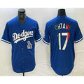 Los Angeles Dodgers #17 Shohei Ohtani Mexico Blue Jereymy Cool Base Stitched Jersey 2