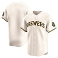 Milwaukee Brewers Cream Jereymy Home Limited Jersey