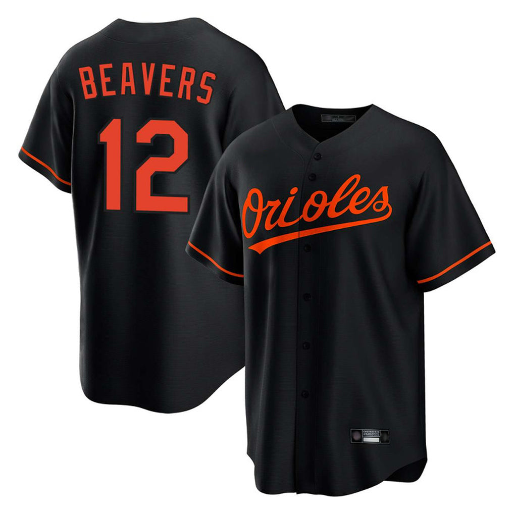 Baltimore Orioles #12 Dylan Beavers Player Black Jereymy Home Game Stitched Jerseys