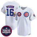 Chicago Cubs #16 Patrick Wisdom White Jereymy 2025 Tokyo Series Limited Stitched Jersey