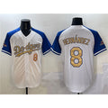 Los Angeles Dodgers #8 Enrique Hernandez White Royal Gold Jereymy 2024 World Series Champions Vapor Limited Stitched Jersey