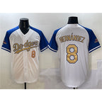 Los Angeles Dodgers #8 Enrique Hernandez White Royal Gold Jereymy 2024 World Series Champions Vapor Limited Stitched Jersey