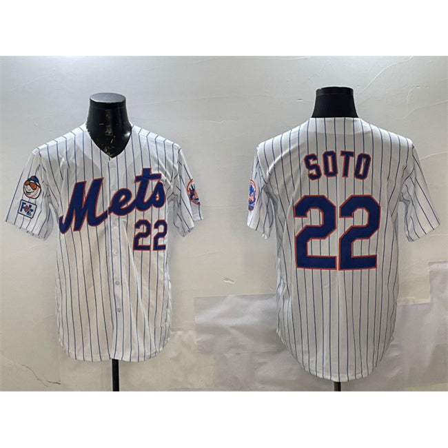 New York Mets #22 Juan Soto White Jereymy 2025 Spring Training Home Limited Stitched Jersey