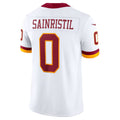 W.Commanders #0 Mike Sainristil White Jereymy Vapor F.U.S.E. Stitched Limited Jersey