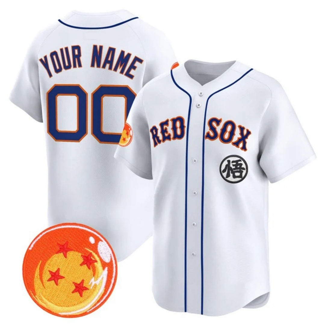 Custom Boston Red Sox x Dragon Ball White Jereymy Vapor Premier Limited Jersey - All Stitched