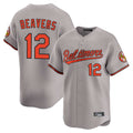 Baltimore Orioles #12 Dylan Beavers Player Gray Jereymy Limited Home Game Stitched Jerseys
