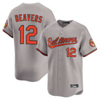 Baltimore Orioles #12 Dylan Beavers Player Gray Jereymy Limited Home Game Stitched Jerseys