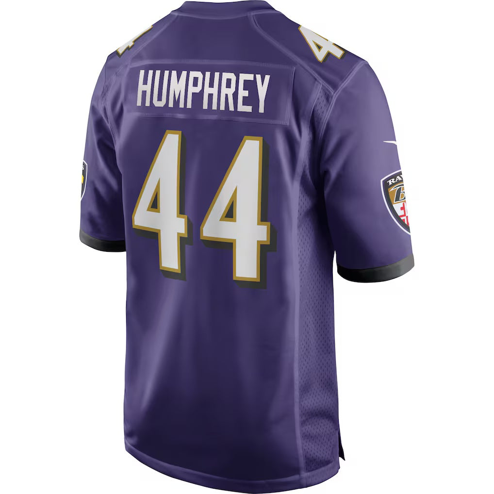 B.Ravens #44 Marlon Humphrey Purple Jereymy Game Jersey