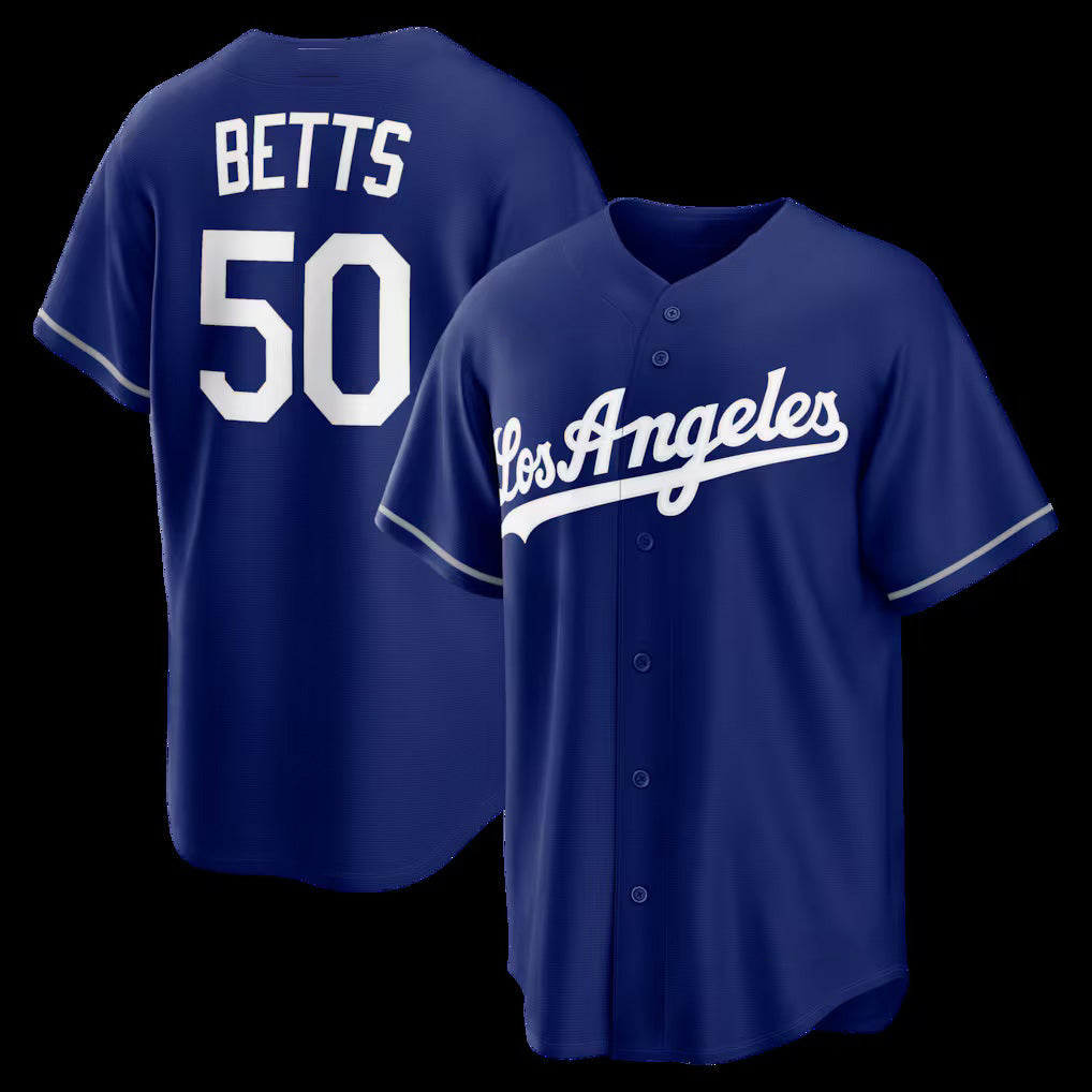 Los Angeles Dodgers #50 Mookie Betts Royal Jereymy Alternate Replica Jersey
