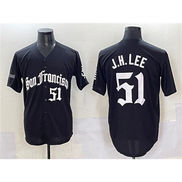 San Francisco Giants #51 Jung Hoo Lee Black Jereymy 'Gothic Fog Edition' Vapor Premier Limited Stitched Jersey