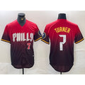 Philadelphia Phillies #7 Trea Turner Red Jereymy 2024 City Player Number Cool Base Jerseys