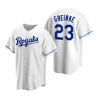Kansas City Royals #23 Zack Greinke White Jereymy Cool Base Stitched Jersey