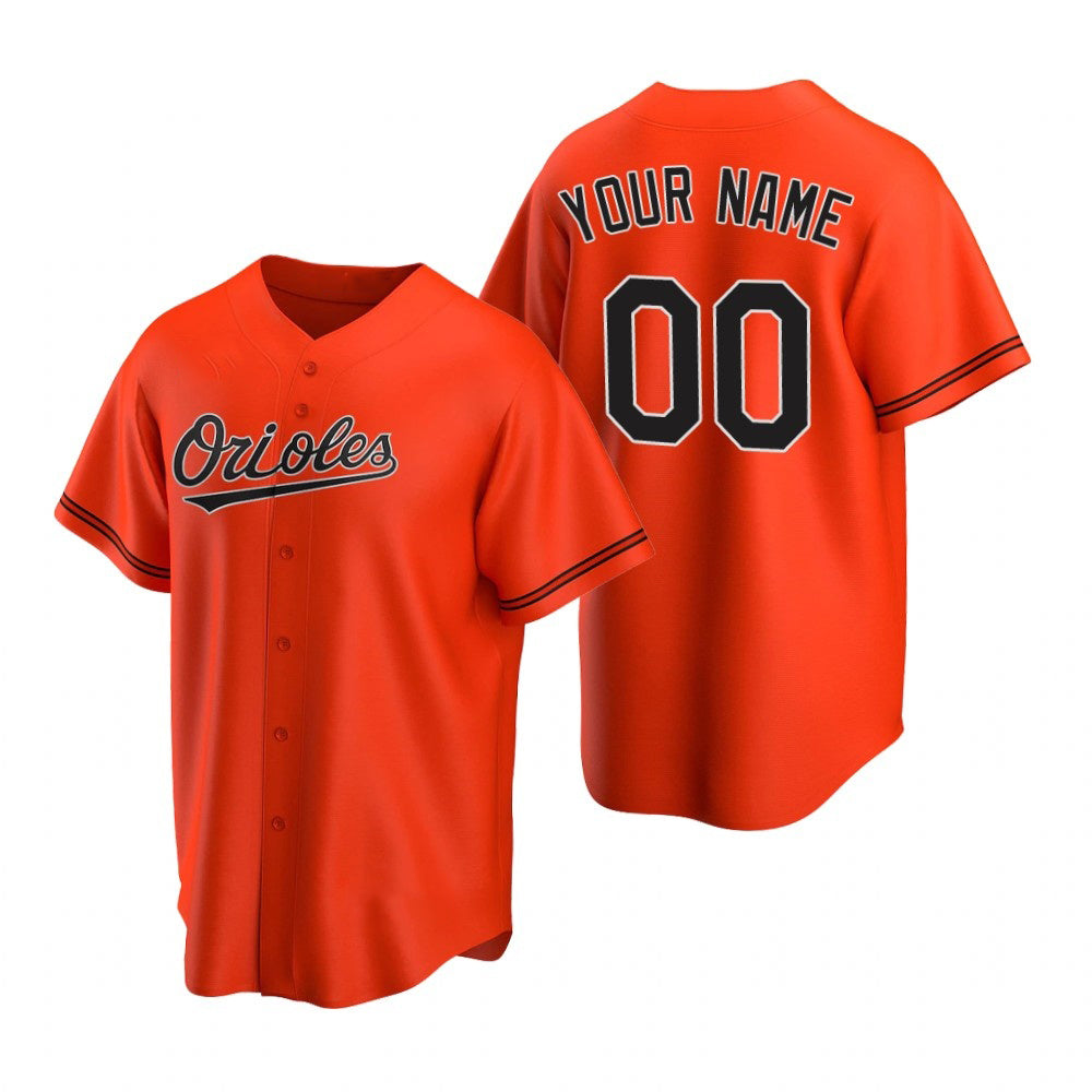 Custom Baltimore Orioles Orange Jereymy 2020 Stitched Cool Base Jersey