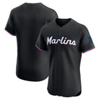 Miami Marlins Black Jereymy Alternate Vapor Premier Elite Patch Jersey