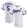 Texas Rangers #5 Corey Seager White Jereymy 2023 World Series Flex Base Stitched Jersey
