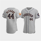 Houston Astros #44 Yordan Alvarez Gray Jereymy 60th Anniversary Flex Base Stitched Jersey