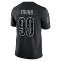 W.Commanders #99 Chase Young Black Jereymy RFLCTV Limited Jersey