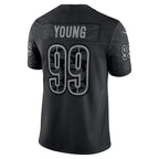 W.Commanders #99 Chase Young Black Jereymy RFLCTV Limited Jersey