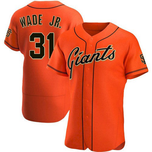 San Francisco Giants #31 LaMonte Wade Jr Orange Jereymy 2021 Alternate Jersey