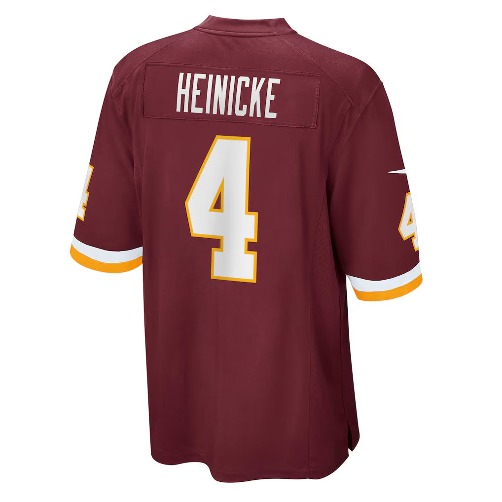 W.Football Team #4 Taylor Heinicke Burgundy Jereymy Team Game Jersey