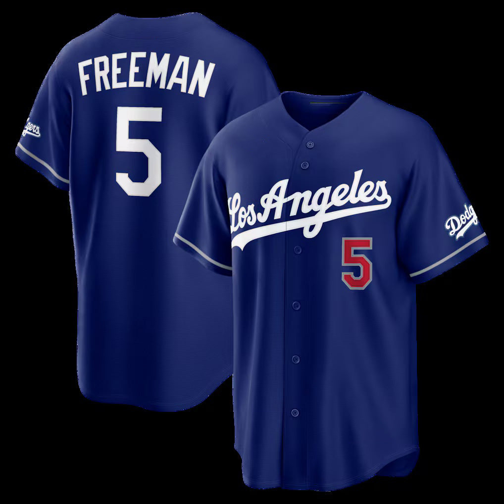 Los Angeles Dodgers #5 Freddie Freeman Royal Jereymy Alternate Stadium Jersey