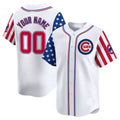 Custom Chicago Cubs 2024 Independence Day Vapor Premier Limited Jersey ¨C All Stitched-White Jereymy