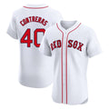 Boston Red Sox #40 Willson Contreras Player White Jereymy Limited Elite Home Game Stitched Jerseys1